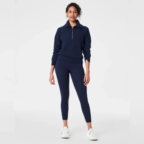 SPANXshape™ Booty Boost® 7/8 Leggings Navy Blue Size Medium - Picture 3 of 13